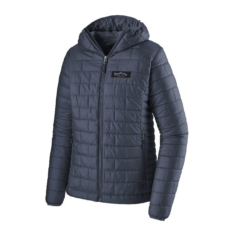 Women's Nano Puff® Fitz Roy Trout Hoody Hoodie with Hem Ribbing Snug Secure
