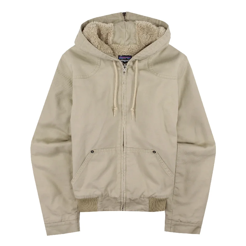 W's Lined Canvas Hoody Hoodie with Relaxed Fit Easy Casual