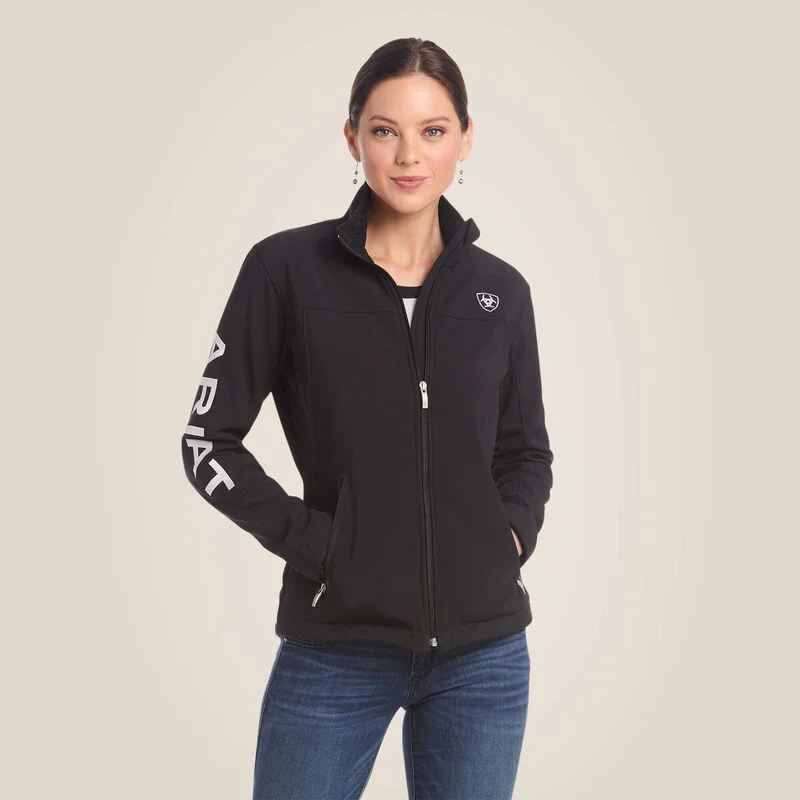 Ariat Women's New Team Softshell Jacket Denim Fabric Leather Fabric Suede Fabric