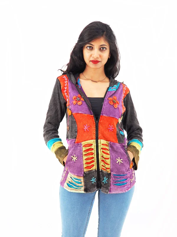 Handmade Patchwork Boho Hoodie 100% Pre-Washed Cotton Pixie Hood Purple Tones S-M-L-XL Hoodie with Camouflage Military Edgy Handmade Patchwork Boho Hoodie 100% Pre-Washed Cotton Pixie Hood Purple Tones S-M-L-XL Hoodie with Camouflage Military Edgy