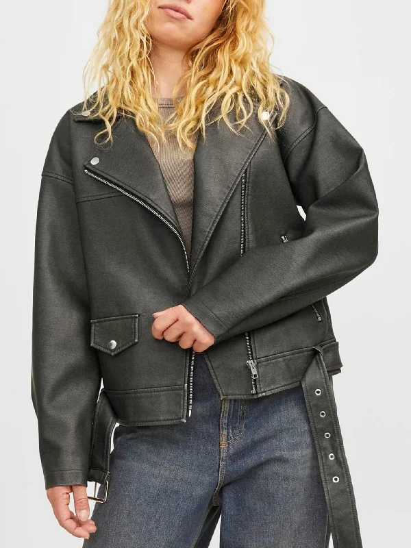 Frida Leather Jacket Bomber Jacket Anorak Windbreaker