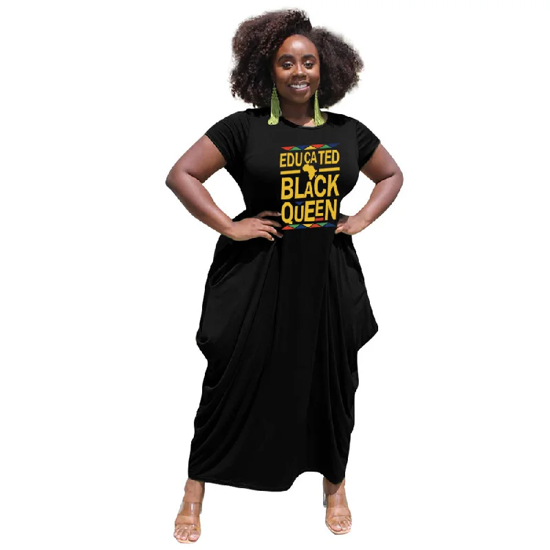 2022 summer fashion africa clothing maxi dress good omens print long dresses black queen vestidos gowns for women Casual Dresses Stylish Empire Waist Maxi Dress 2022 summer fashion africa clothing maxi dress good omens print long dresses black queen vestidos gowns for women Casual Dresses Stylish Empire Waist Maxi Dress