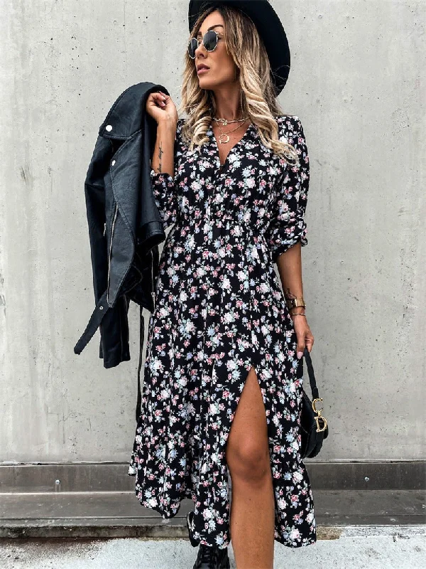 Calla Lily Pocketed Satin High Low Wrap Maxi Dress - FINAL SALE Trendy Button Front Maxi Dress Calla Lily Pocketed Satin High Low Wrap Maxi Dress - FINAL SALE Trendy Button Front Maxi Dress