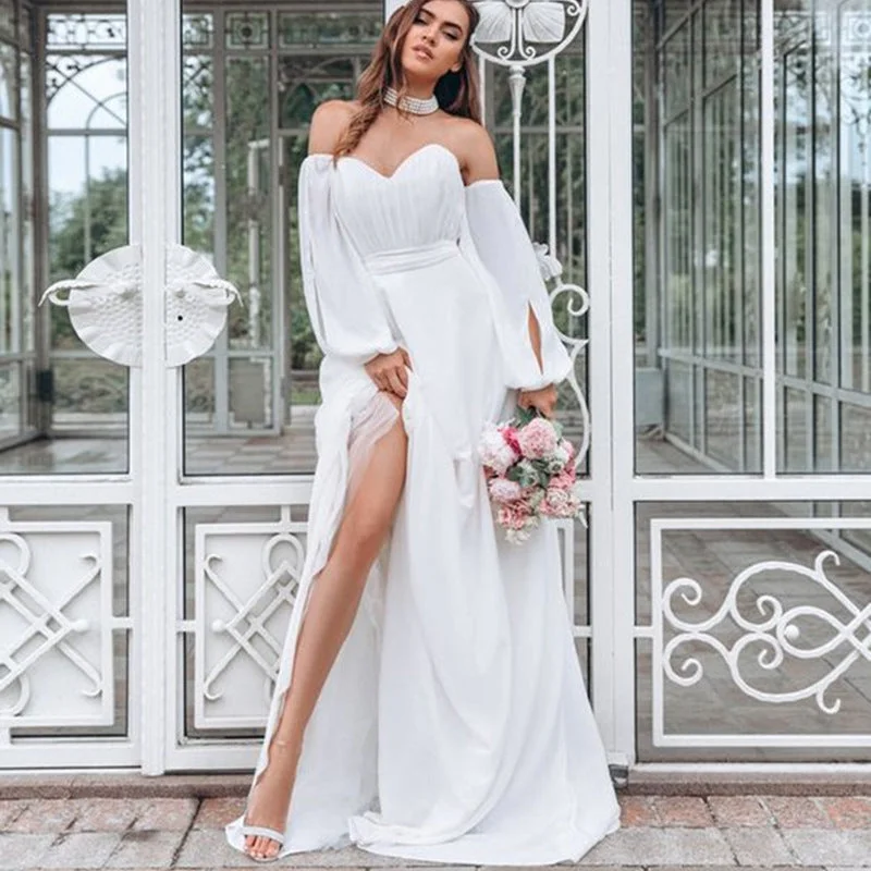 Can't Hurry Love Off The Shoulder Maxi Dress - Off White Stylish Off-Shoulder Maxi Dress Can't Hurry Love Off The Shoulder Maxi Dress - Off White Stylish Off-Shoulder Maxi Dress