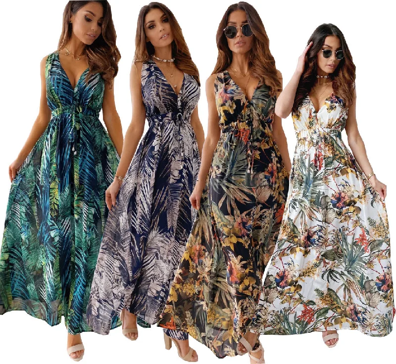 Coldker Sexy Deep V Neck Print Boho Sleeveless Backless Maxi Dress 2021 Summer Casual Tank Vintage Long Dresses For Women Dress Stylish Maxi Dress with Frills Coldker Sexy Deep V Neck Print Boho Sleeveless Backless Maxi Dress 2021 Summer Casual Tank Vintage Long Dresses For Women Dress Stylish Maxi Dress with Frills