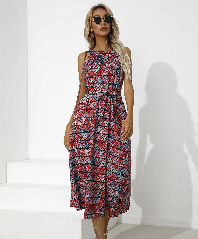 Klair Floral Smocked Maxi Dress Trendy Maxi Dress with Bow