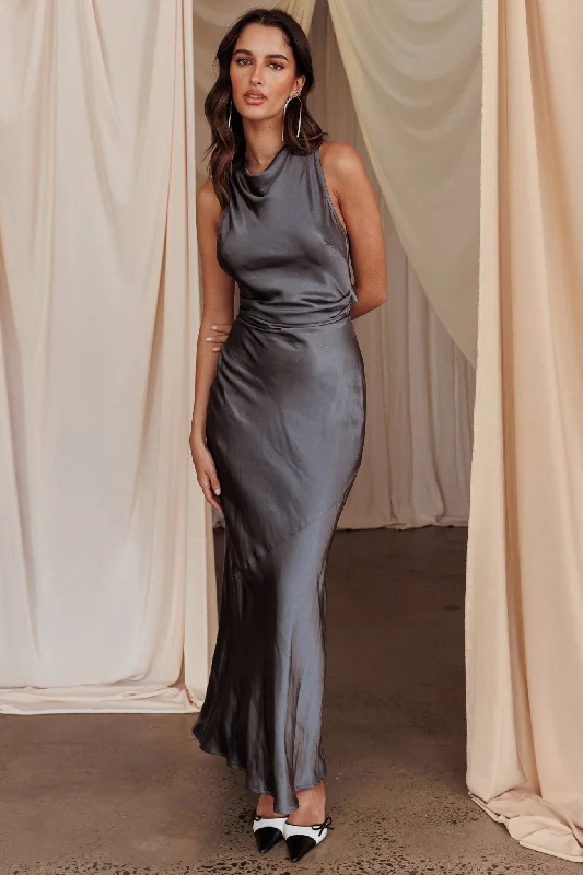 Moonlight Mirage Criss-Cross Back Maxi Dress Charcoal Cozy Spaghetti Strap Maxi Dress Moonlight Mirage Criss-Cross Back Maxi Dress Charcoal Cozy Spaghetti Strap Maxi Dress