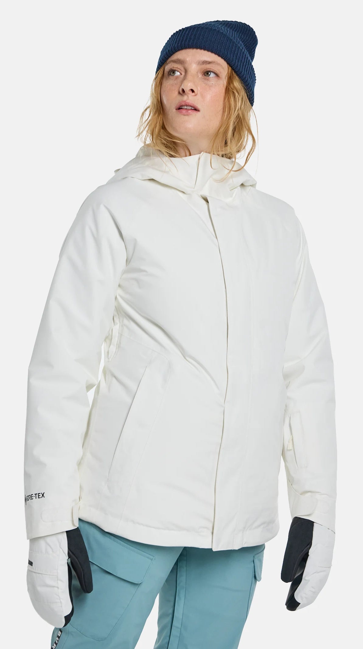 Burton Powline GORE-TEX Insulated Jacket Womens 2024 Stout White Knit Fabric Woven Fabric Fleece Fabric Burton Powline GORE-TEX Insulated Jacket Womens 2024 Stout White Knit Fabric Woven Fabric Fleece Fabric