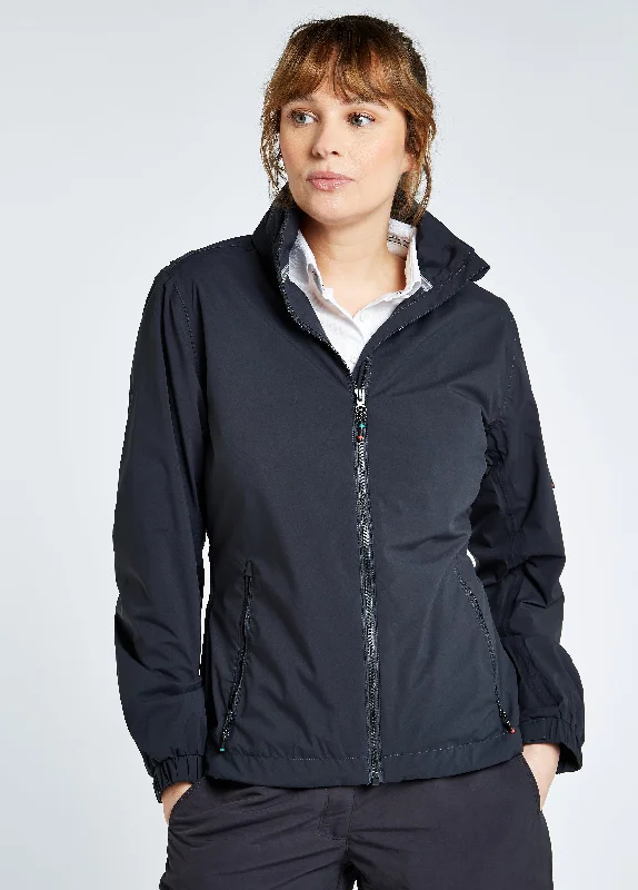 Livorno Women's Crew Jacket - Graphite Toggled Jacket Drawstring Jacket Belted Jacket Livorno Women's Crew Jacket - Graphite Toggled Jacket Drawstring Jacket Belted Jacket