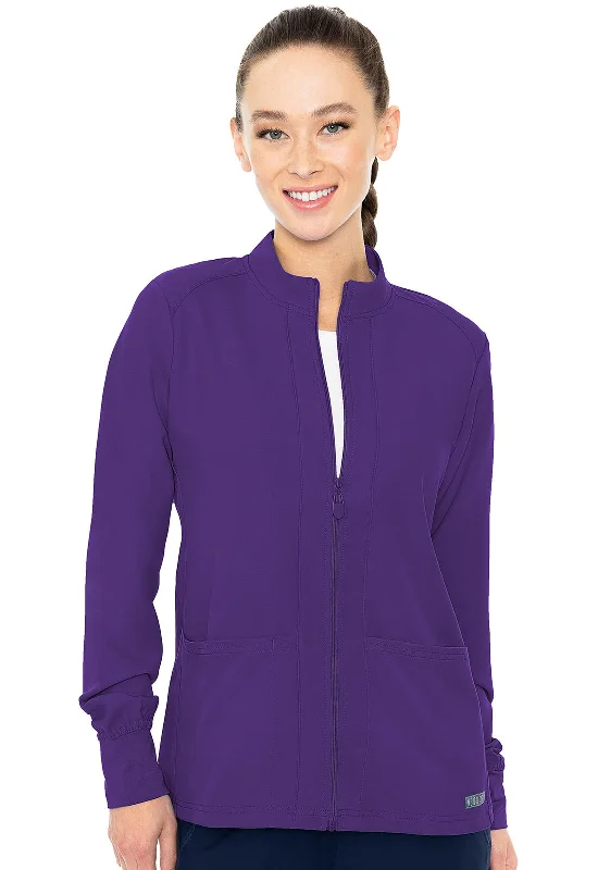 Med Couture Insight Zip Front Warm-Up With Shoulder Yokes Scrub Jacket Zippered Front Buttoned Front Snap Front Med Couture Insight Zip Front Warm-Up With Shoulder Yokes Scrub Jacket Zippered Front Buttoned Front Snap Front