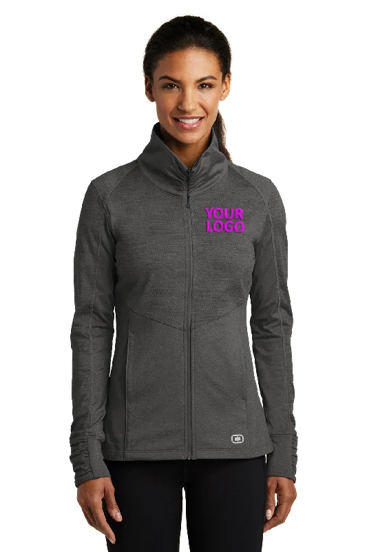 OGIO ENDURANCE Ladies Sonar Custom Jackets, Blacktop Heather Fleece Fabric Down Fabric Feather Fabric OGIO ENDURANCE Ladies Sonar Custom Jackets, Blacktop Heather Fleece Fabric Down Fabric Feather Fabric
