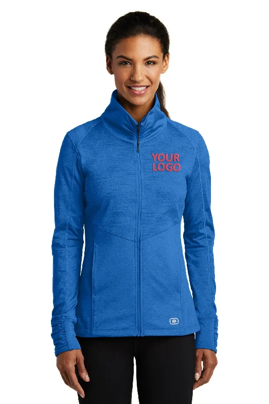 OGIO ENDURANCE Ladies Sonar Custom Jackets, Electric Blue Heather Faux Fur Fabric Real Fur Fabric Shearling Fabric OGIO ENDURANCE Ladies Sonar Custom Jackets, Electric Blue Heather Faux Fur Fabric Real Fur Fabric Shearling Fabric