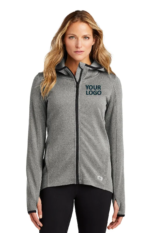 OGIO ENDURANCE Ladies Stealth Customized Jackets, Heather Grey Nylon Jacket Polyester Jacket Spandex Jacket
