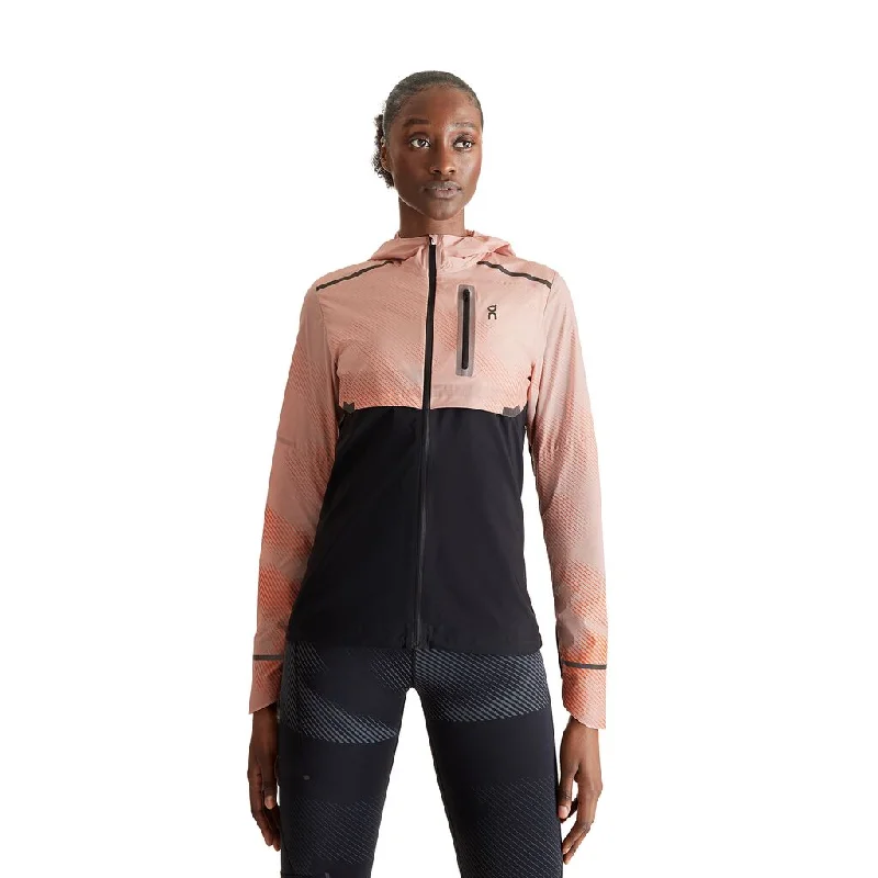 On Women's Weather Jacket Lumos Woodrose / Black Trench Coat Raincoat Waterproof Jacket On Women's Weather Jacket Lumos Woodrose / Black Trench Coat Raincoat Waterproof Jacket