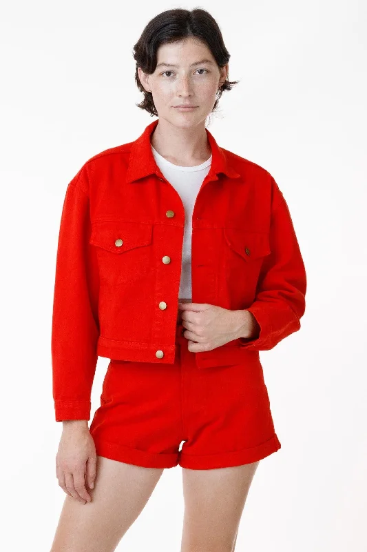 RBDW03GD - Garment Dye Cropped Bull Denim Jacket (Limited Edition) Appliqued Jacket Beaded Jacket Sequined Jacket RBDW03GD - Garment Dye Cropped Bull Denim Jacket (Limited Edition) Appliqued Jacket Beaded Jacket Sequined Jacket