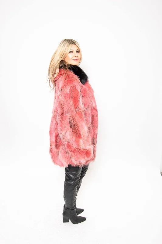 45 | Women's Coyote Jacket With Hood Trim Fox Embroidered Jacket Appliqued Jacket Beaded Jacket 45 | Women's Coyote Jacket With Hood Trim Fox Embroidered Jacket Appliqued Jacket Beaded Jacket