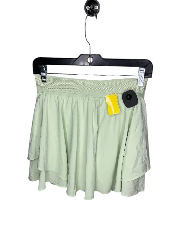 Athletic Skirt By Lululemon In Green, Size: 6 satin skirt smooth