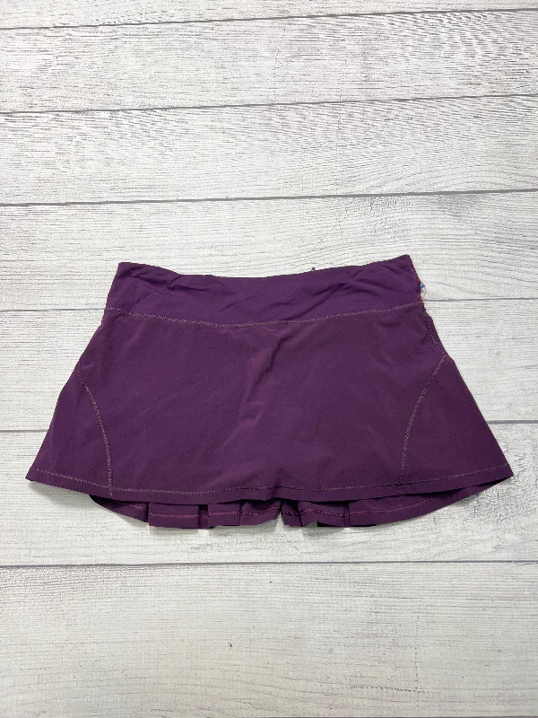 Athletic Skirt By Lululemon In Purple, Size: 10 leather skirt sleek