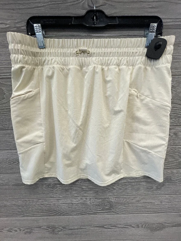 Athletic Skirt By Mta Pro In Cream, Size: L silk skirt sleek