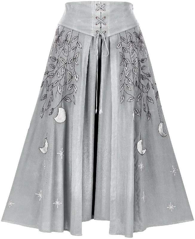 Celestia Maxi Overskirt Limited Edition Silver Pewter wool skirt warm