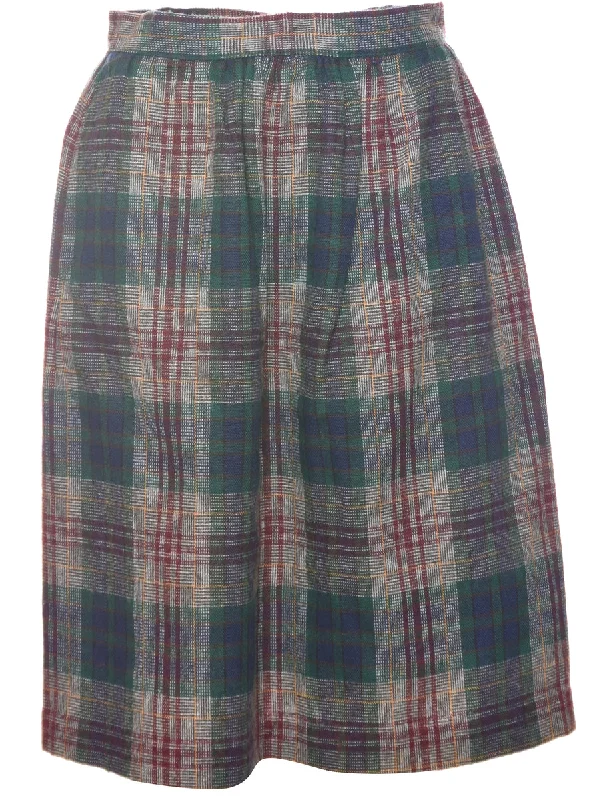 Checked Pencil Skirt - M relaxed fit skirt