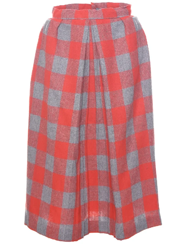 Checked Pencil Skirt - S boho skirt vibe