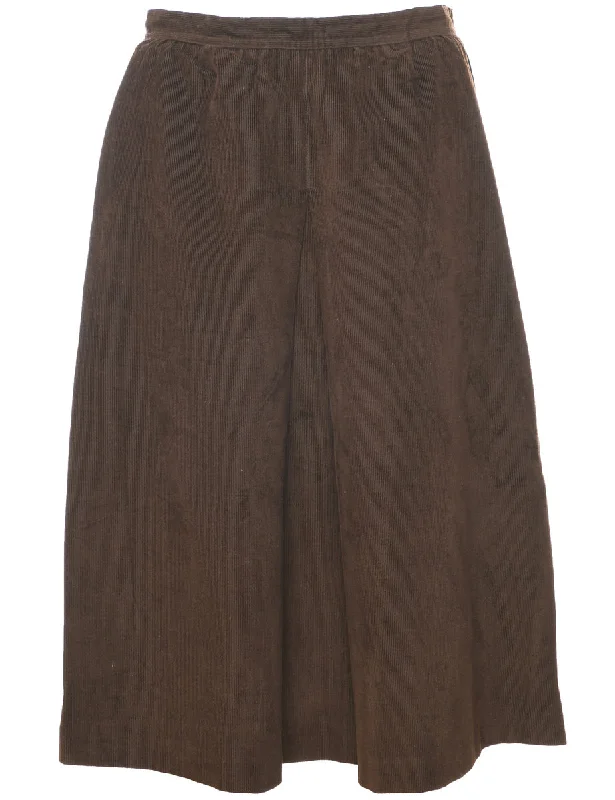 Corduroy A-line Skirt - M velvet skirt plush