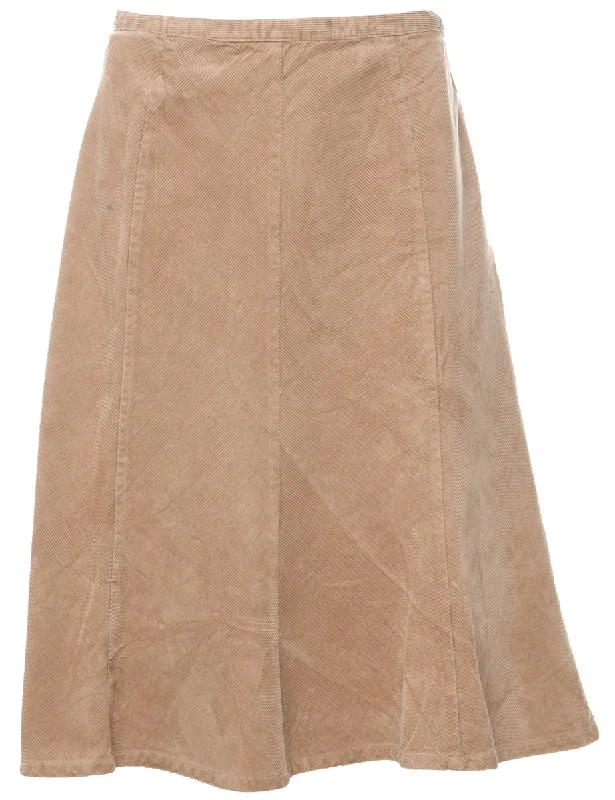 Corduroy A-line Skirt - M breathable skirt fabric