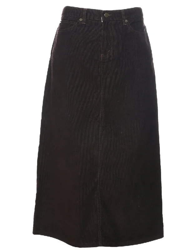 Corduroy Eddie Bauer Midi Skirt - M wool skirt warm