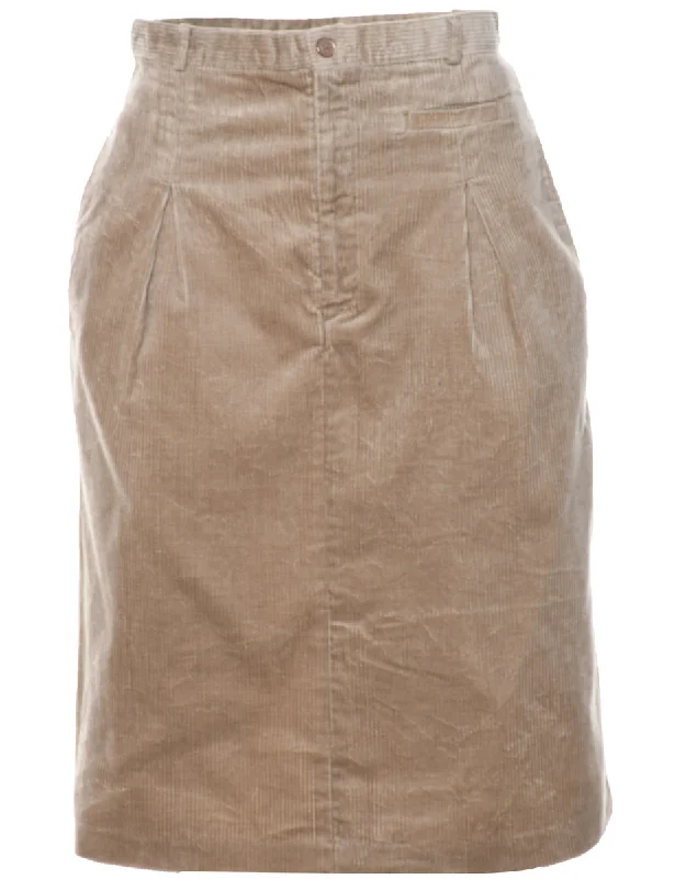 Corduroy Pencil Skirt - S flowy skirt hem