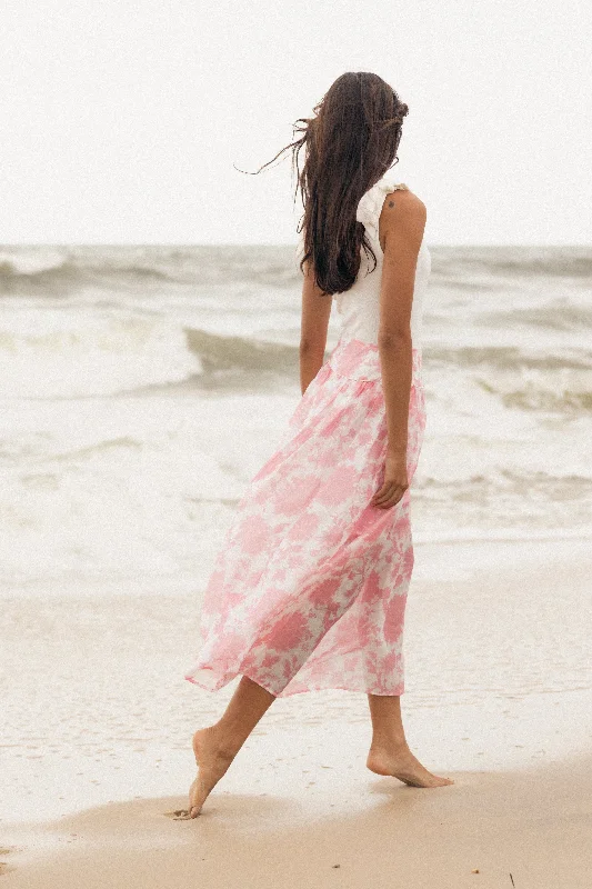 Miami Maxi Skirt - Pink Floral mini skirt trendy