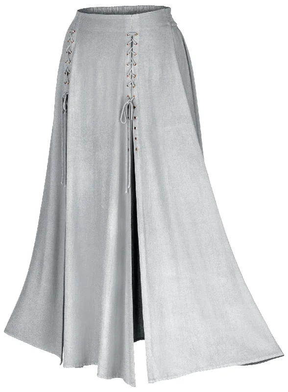 Rowan Maxi Overskirt Limited Edition Silver Pewter chiffon skirt airy