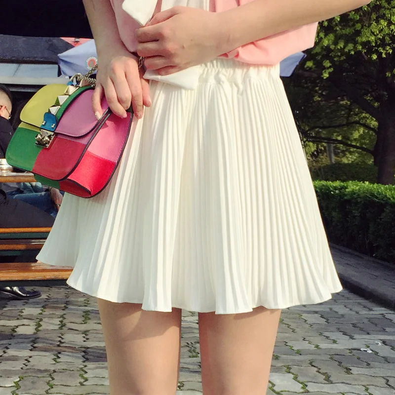 Summer college style pleated skirt YV43811 wool skirt warm